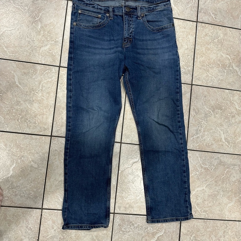 Men's Wrangler 20X Straight Fit Jeans in Dark Blue Denim